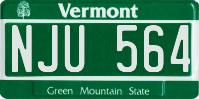 VT license plate NJU564