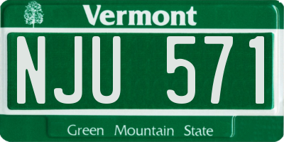 VT license plate NJU571