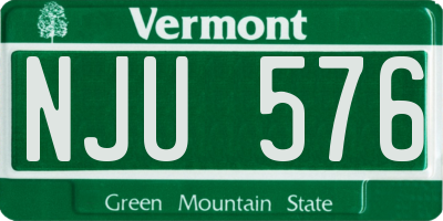 VT license plate NJU576
