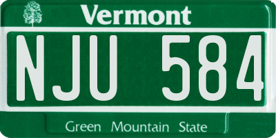 VT license plate NJU584