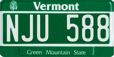 VT license plate NJU588