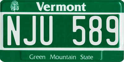 VT license plate NJU589