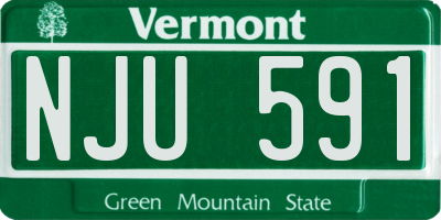 VT license plate NJU591