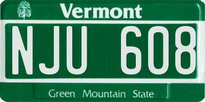 VT license plate NJU608