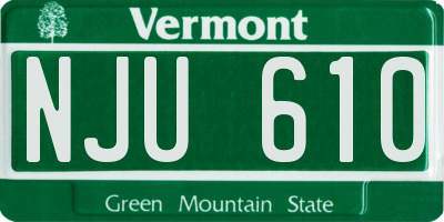 VT license plate NJU610