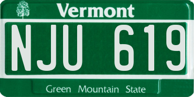VT license plate NJU619