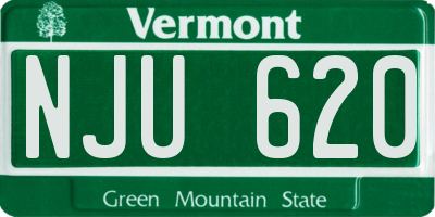 VT license plate NJU620
