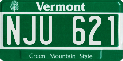 VT license plate NJU621