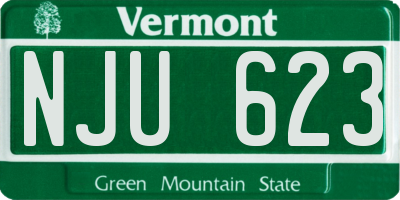 VT license plate NJU623
