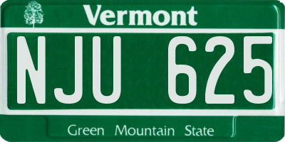 VT license plate NJU625
