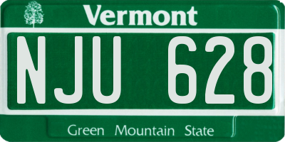 VT license plate NJU628