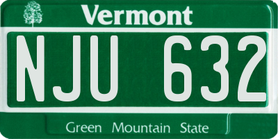VT license plate NJU632