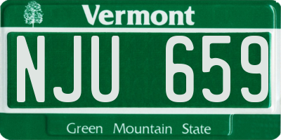 VT license plate NJU659