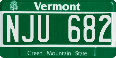 VT license plate NJU682