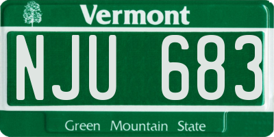VT license plate NJU683