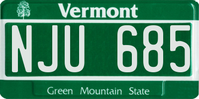 VT license plate NJU685