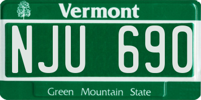 VT license plate NJU690