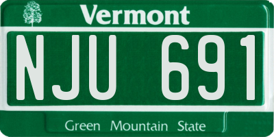 VT license plate NJU691