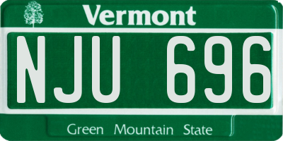 VT license plate NJU696