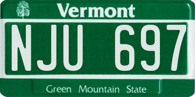 VT license plate NJU697
