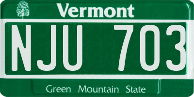 VT license plate NJU703