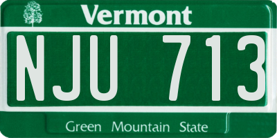 VT license plate NJU713