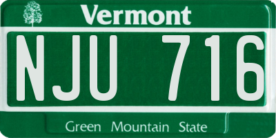 VT license plate NJU716