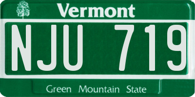 VT license plate NJU719