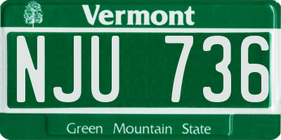 VT license plate NJU736
