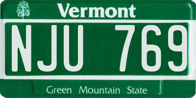 VT license plate NJU769