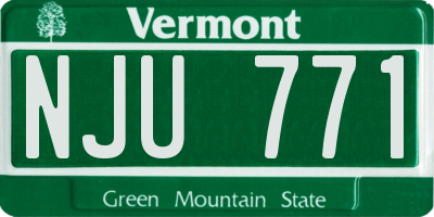 VT license plate NJU771