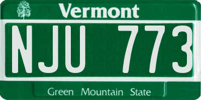 VT license plate NJU773