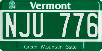 VT license plate NJU776