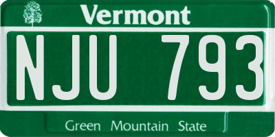 VT license plate NJU793