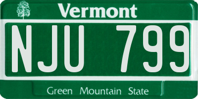 VT license plate NJU799