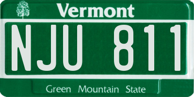 VT license plate NJU811