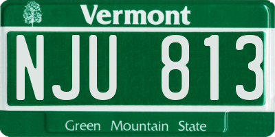 VT license plate NJU813
