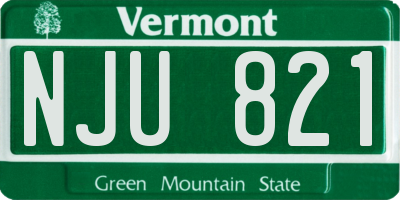 VT license plate NJU821