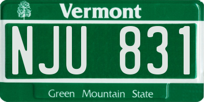 VT license plate NJU831