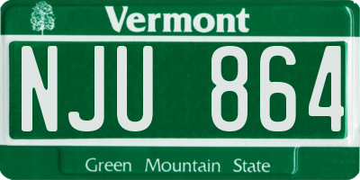 VT license plate NJU864