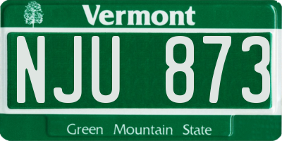 VT license plate NJU873