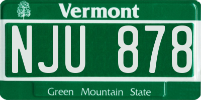 VT license plate NJU878