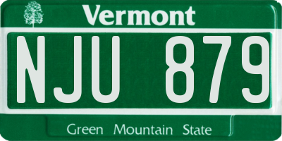 VT license plate NJU879