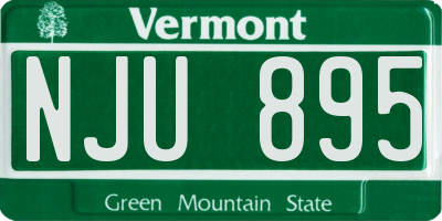 VT license plate NJU895