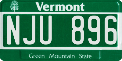 VT license plate NJU896