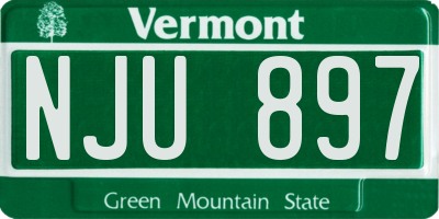 VT license plate NJU897