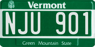 VT license plate NJU901
