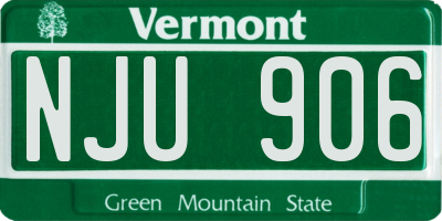 VT license plate NJU906