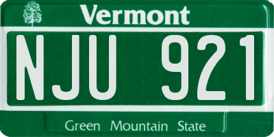 VT license plate NJU921