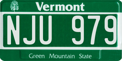VT license plate NJU979